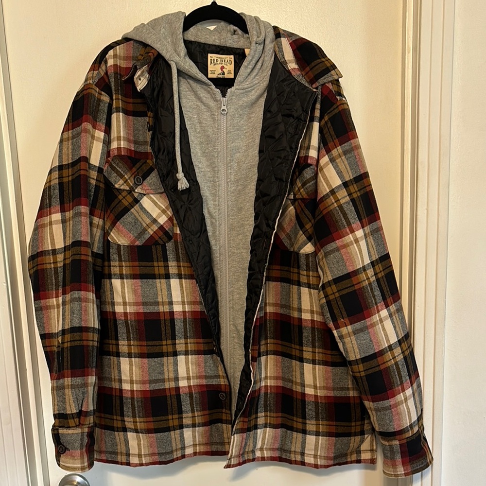 RedHead Lightweight Red and Brown Shirt Jacket